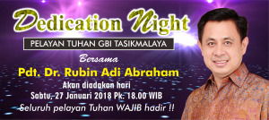 Dedication Night bersama Pdt Rubin Adi Abraham